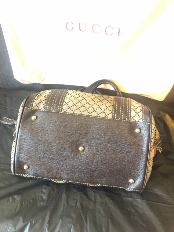 Gucci Hysteria leather and canvas shoulder bag au… - image 9