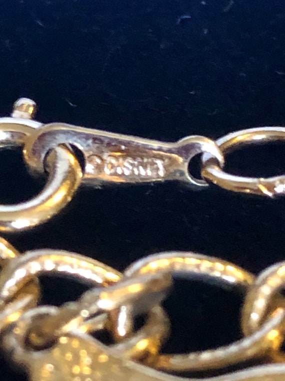 Snow white 7 dwarfs gold tone charm bracelet By D… - image 2