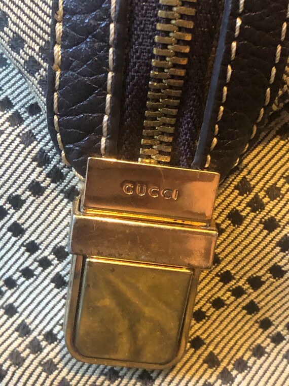 Gucci Hysteria leather and canvas shoulder bag au… - image 6