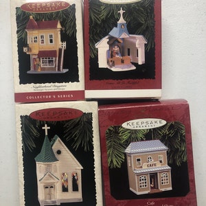 Hallmark Churches, Cafe & Drugstore Collector’s Club MIB