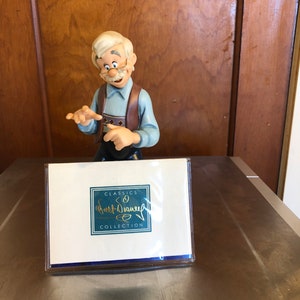 Pinocchios father Geppetto Goodbye Son porcelain figure Disney classic collection MIB image 8