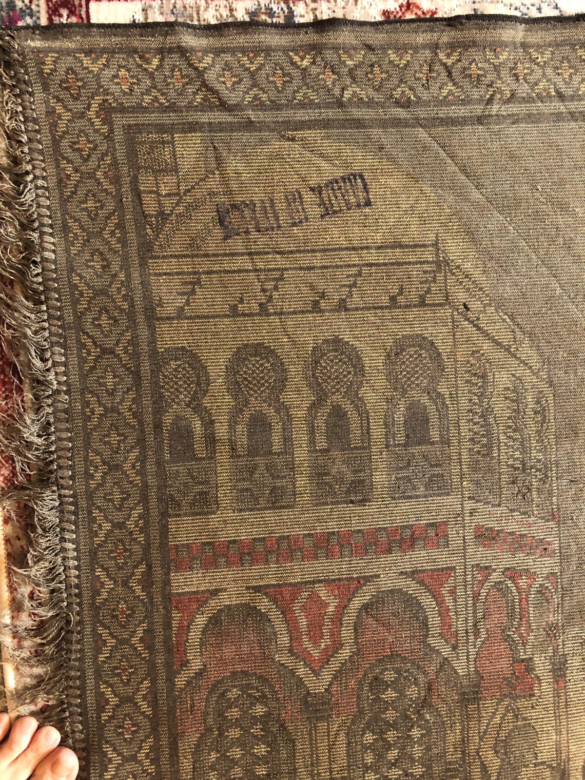 Woven antique Italian tapestry or rug large 6 feet depicts Etsy