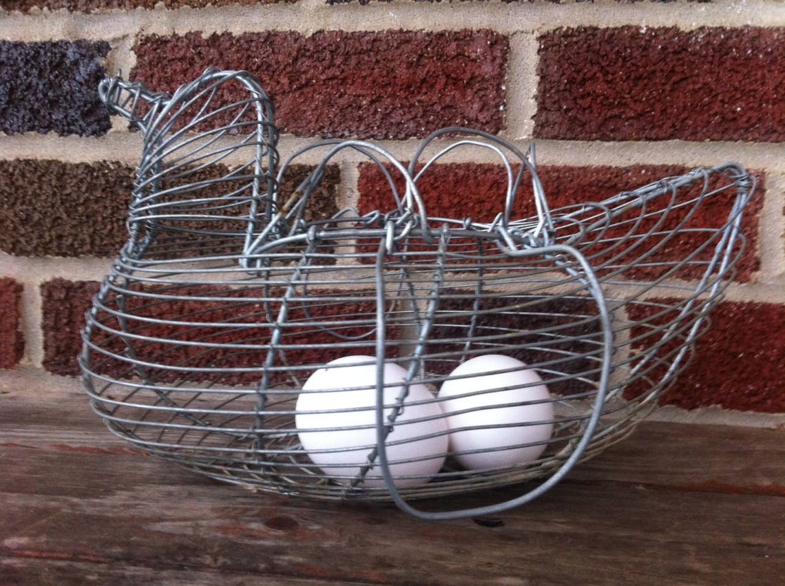 Wire chicken egg holder rustic primitive country Etsy