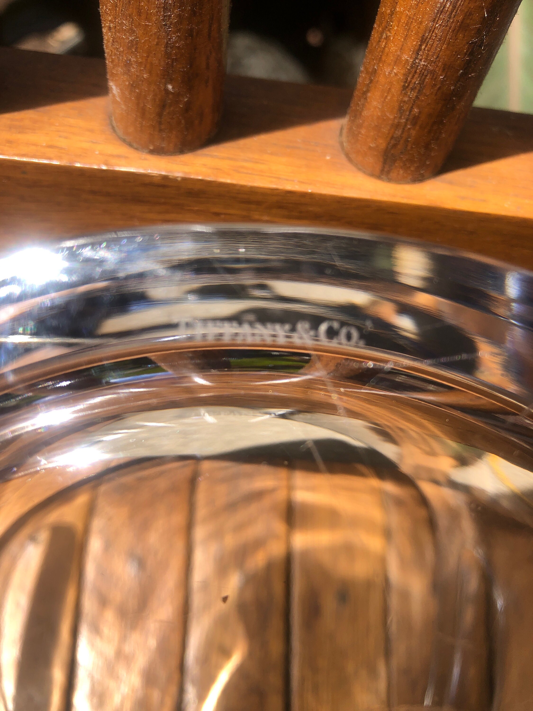 Tiffany & Co Lead Crystal Ice Bucket With Handles; Rare