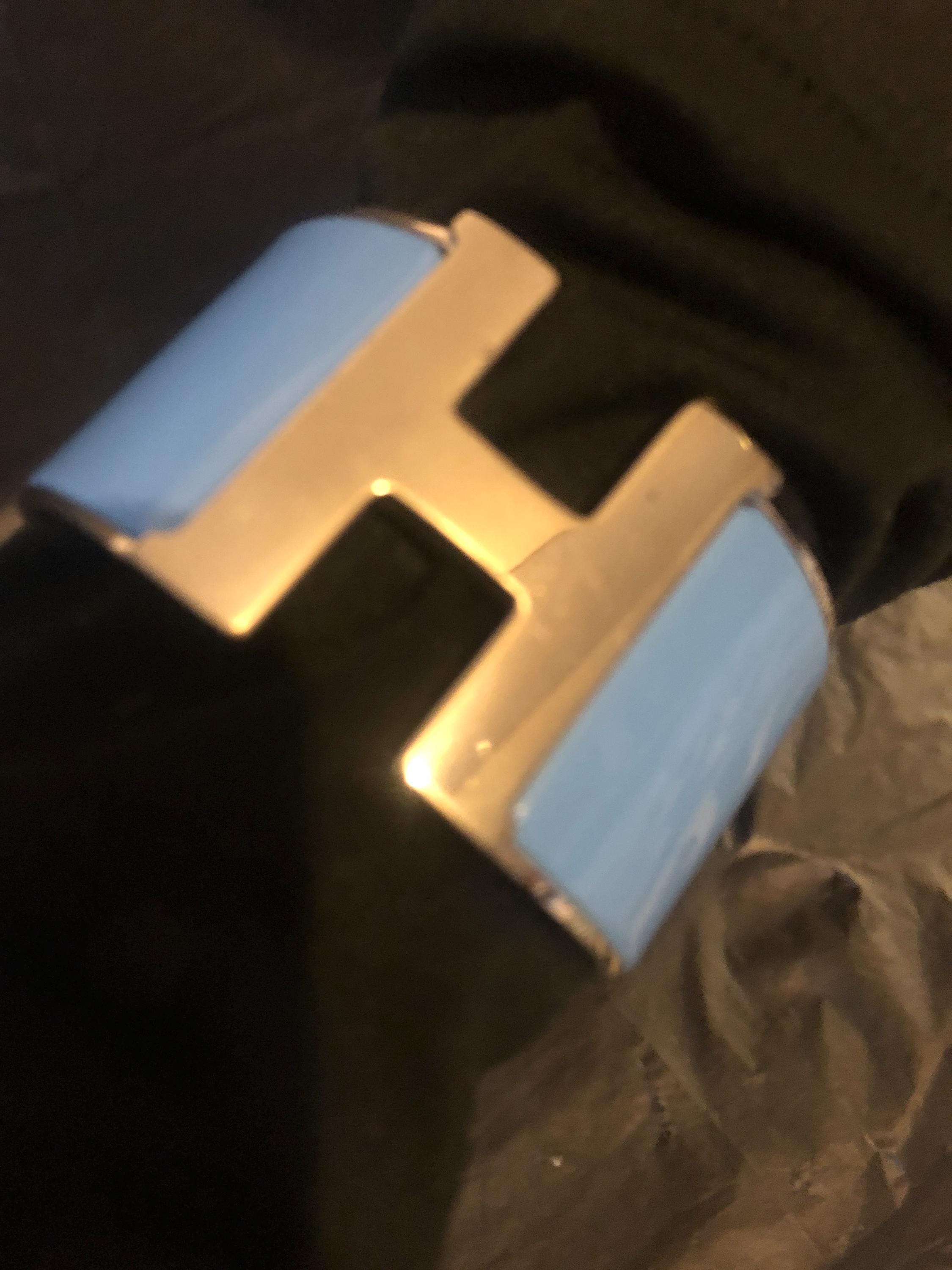 エルメス クリックHブレスレット ブルー＆シルバー エクストラワイド 