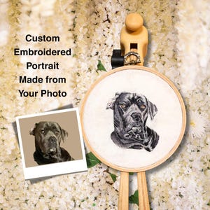 Custom Pet Portrait Embroidery: Realistic Hand-Stitched Thread Painting