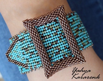 Peyote-armband met 24 riemen