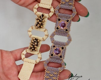 27 - Tutorial per bracciale esagonale con tecnica Peyote (schema in PDF)