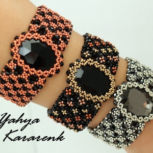 Tutorial per braccialetto a 7 perline: schema PDF a punto vivo (livello intermedio-avanzato)