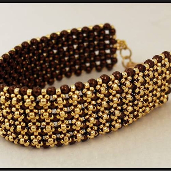 Raw bracelet pattern, Beaded Bracelets Making Pattern , Beading Tutorial, Seed Beads Jewelry Pattern, Beadweaving Tutorial Pattern