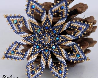 Beaded Leaf Pendant Pattern, Peyote Stitch Tutorial (PDF Pattern)