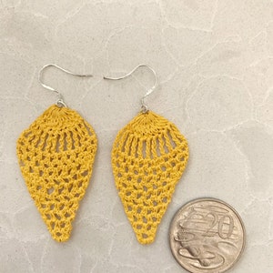 Crochet earrings, tatted earrings, handmade doily earrings, crochet jewelry, gifts for her image 7