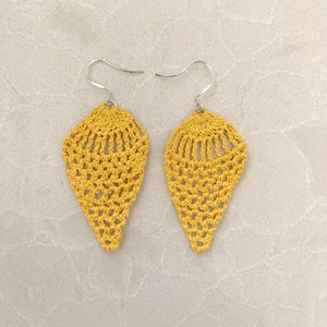 Crochet earrings, tatted earrings, handmade doily earrings, crochet jewelry, gifts for her image 8