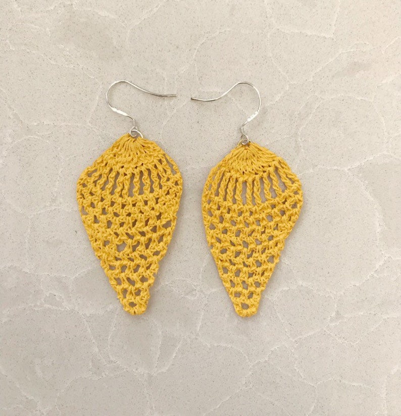 Crochet earrings, tatted earrings, handmade doily earrings, crochet jewelry, gifts for her image 8