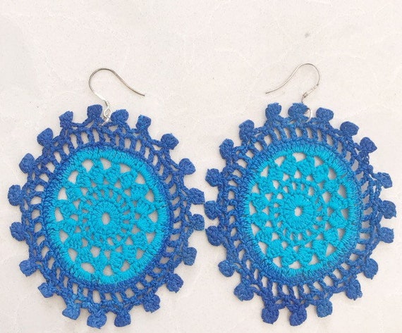 33. ONE Crochet Earrings Pattern, Earring Pattern, PDF File Crochet  Openwork Hoop Earrings PDF, Pattern for Advanced Crocheters - Etsy | Crochet  earrings pattern, Crochet doily patterns, Earring patterns