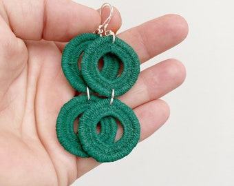 doily earrings, crochet earrings, crochet accessories, tatted earrings, gifts for her