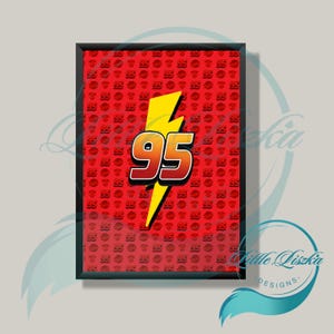 Lightning mcqueen, car poster, car sign, car theme poster, car print, kids room decor, playroom decor, car theme decor, hot wheel cars