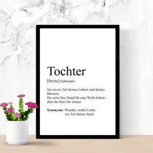 Picture DIN A4 &quot;DAUGHTER&quot;, customizable, definition, print, gift