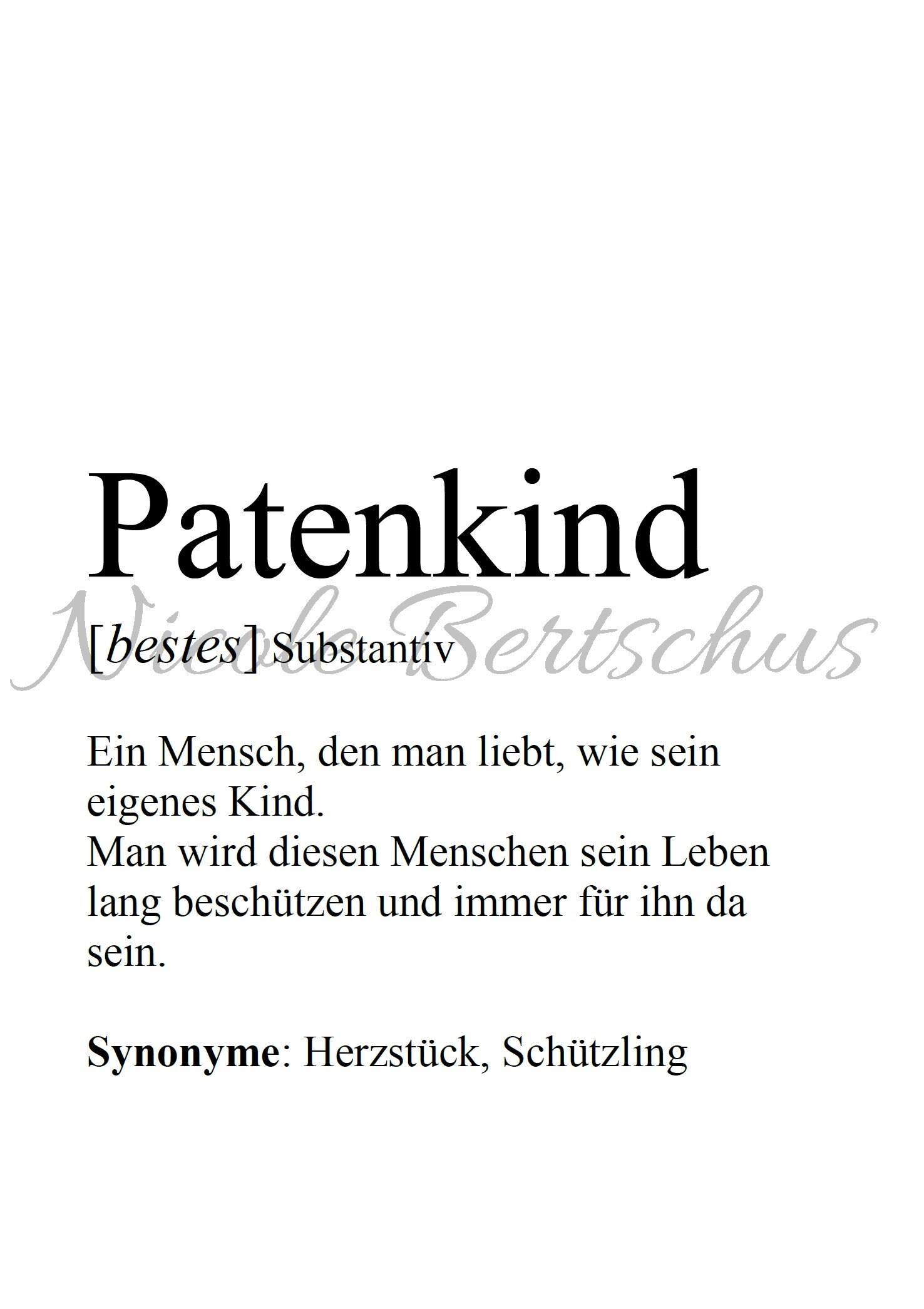 Poster DIN A4 A3 PATENKIND personalisierbar Etsy
