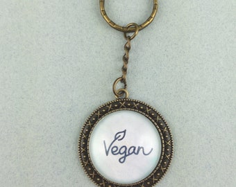 Keychain "Vegan", gift, accessory