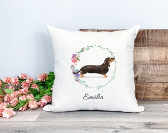 Personalizable cushion cover "DACKEL", gift