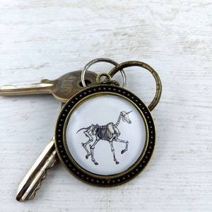 Keychain "UNICORN SKELETON", gift, accessory