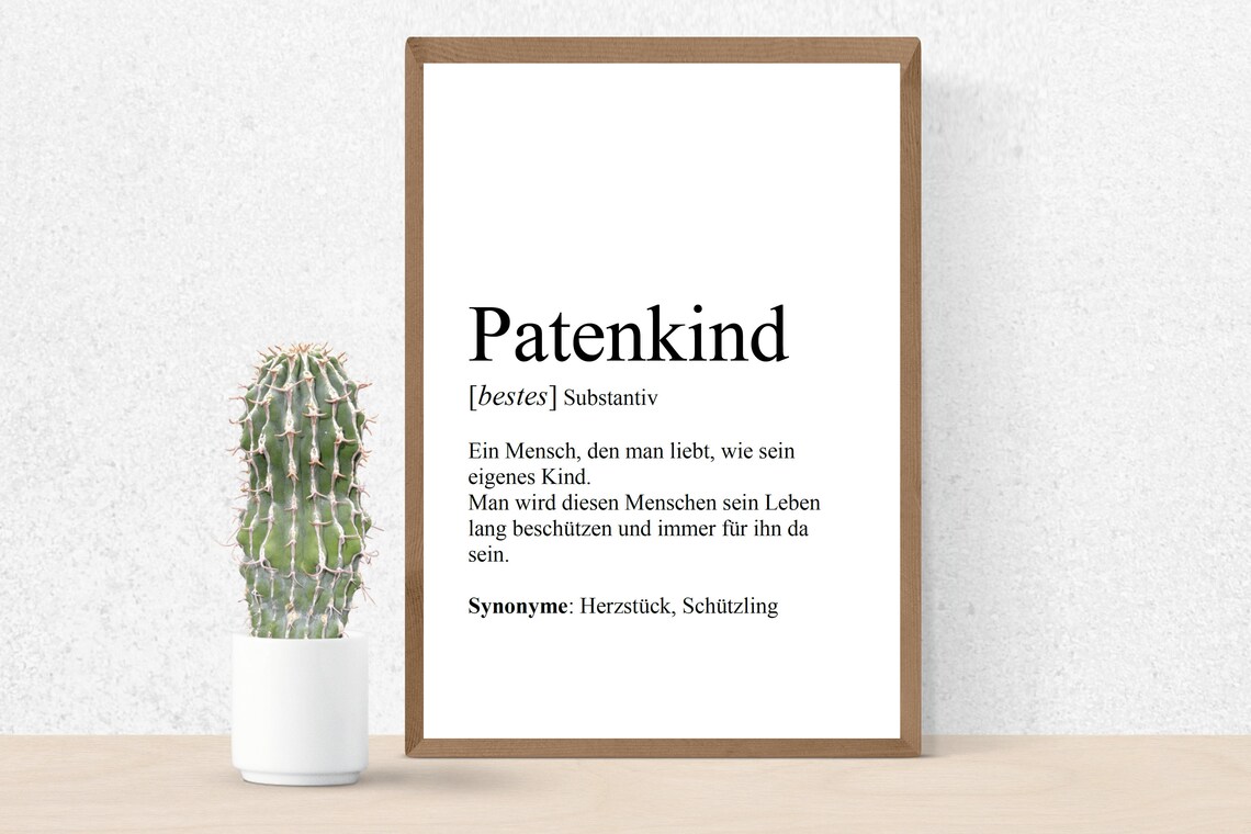 Poster DIN A4 A3 PATENKIND personalisierbar Etsy