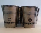 4 DATAPHONE II Tumblers Bell System Telephone Early Computer Advertising Premium AT T Collectible Mint Julep Bar Ware Wilton Armetale Pewter
