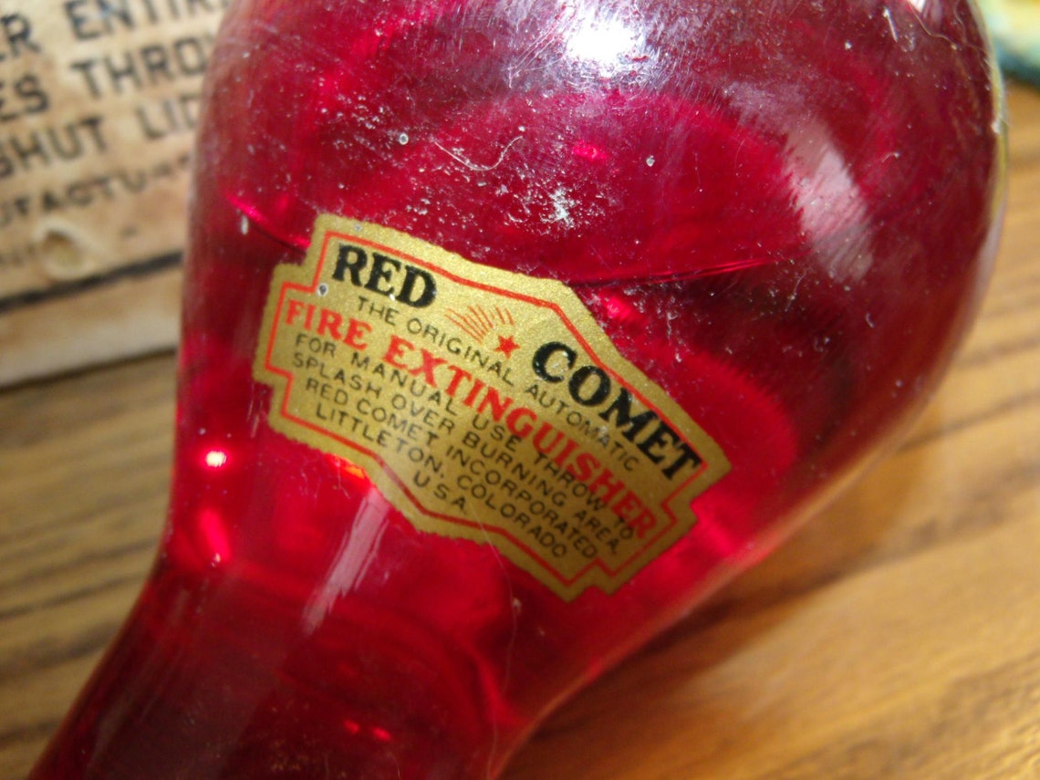 3 Red Comet Firemaster Fire Grenades in Original Box Etsy