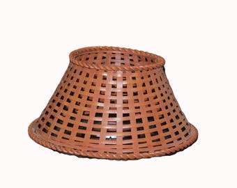 All Metal Lamp Shade: Paintable Basketweave Lantern 2 3/8" Fitter