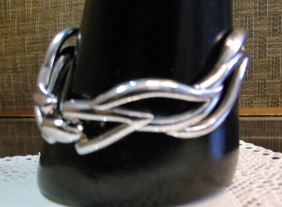 Vintage MONET Silver Tone Link Bracelet - Designe… - image 2