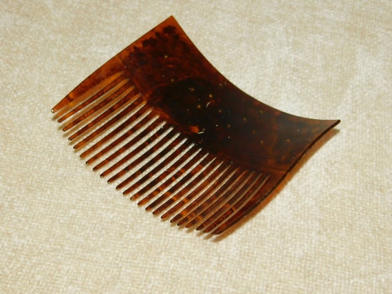 Vintage Faux Tortoise Shell Mid Century Hair Comb… - image 3