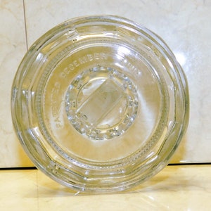 LID ONLY for Antique Glass VELVET Tobacco Humidor Patented December 7, 1915 Owens Illinois clear glass crystal jar Replace Replacement image 9