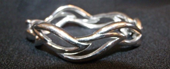 Vintage MONET Silver Tone Link Bracelet - Designe… - image 3