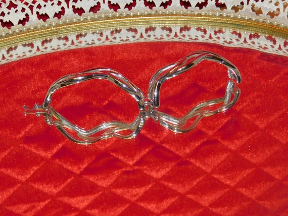 Vintage MONET Silver Tone Link Bracelet - Designe… - image 9