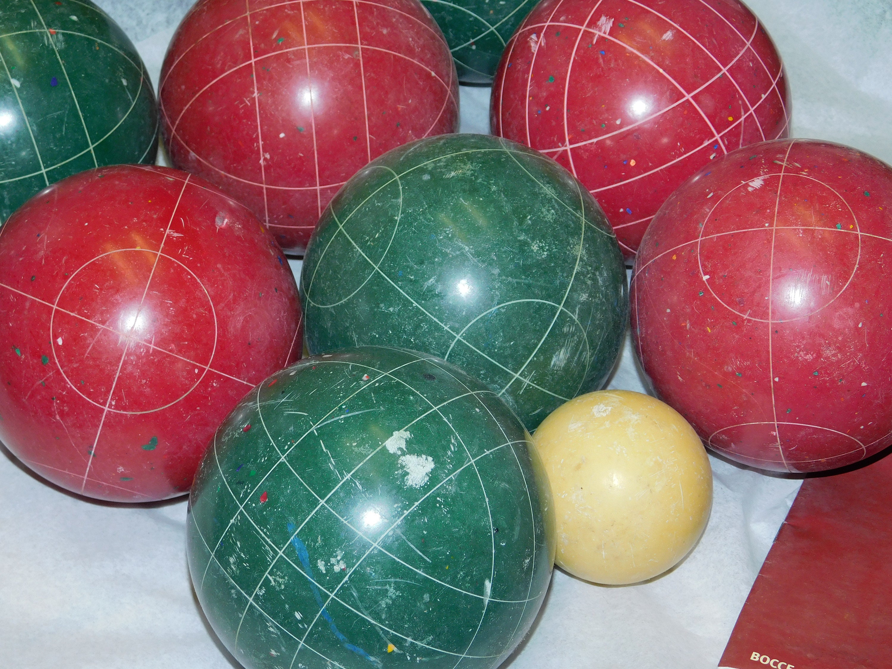 Vintage 9 Piece Bocce Ball Set Lawn Bowling