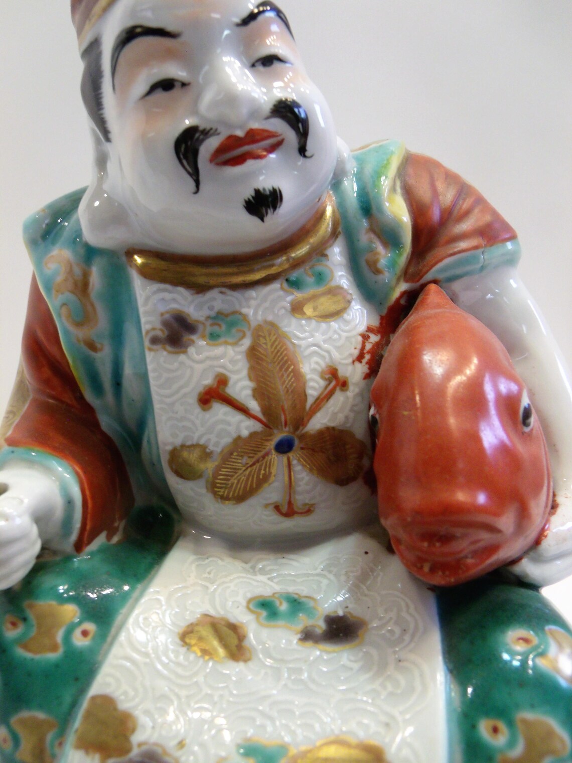 Japanese Kutani Satsuma Moriage HOTEI Buddha Lucky GOD Art Etsy