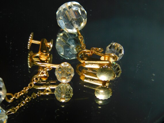 Marvella Crystal & Gold Clip on Earrings ~ Design… - image 3