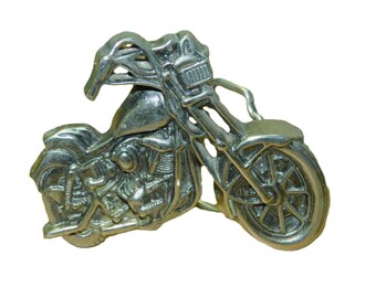 Easy Rider Chopper Motorcycle / Biker Belt Buckle - DETAILED Relief