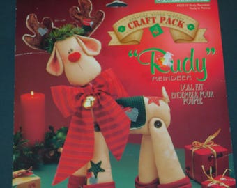Rudy Reindeer Doll Kit – 1995 Daisy Kingdom Craft Pack (18 Inch Plush) Christmas