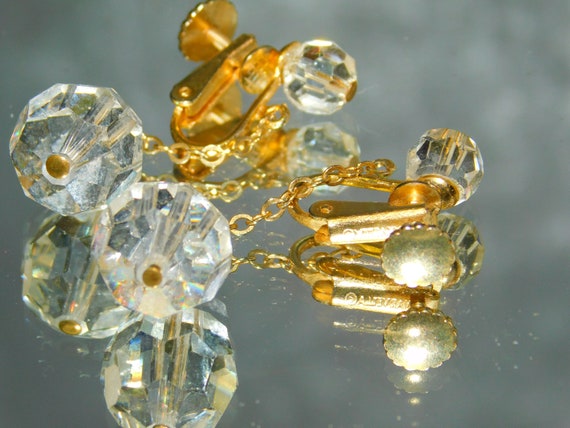 Marvella Crystal & Gold Clip on Earrings ~ Design… - image 7