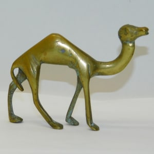 Brass Camel Sculpture - Free Standing Hand Crafted 1 hump Camel ~ Christmas Nativity or Egyptian Decor