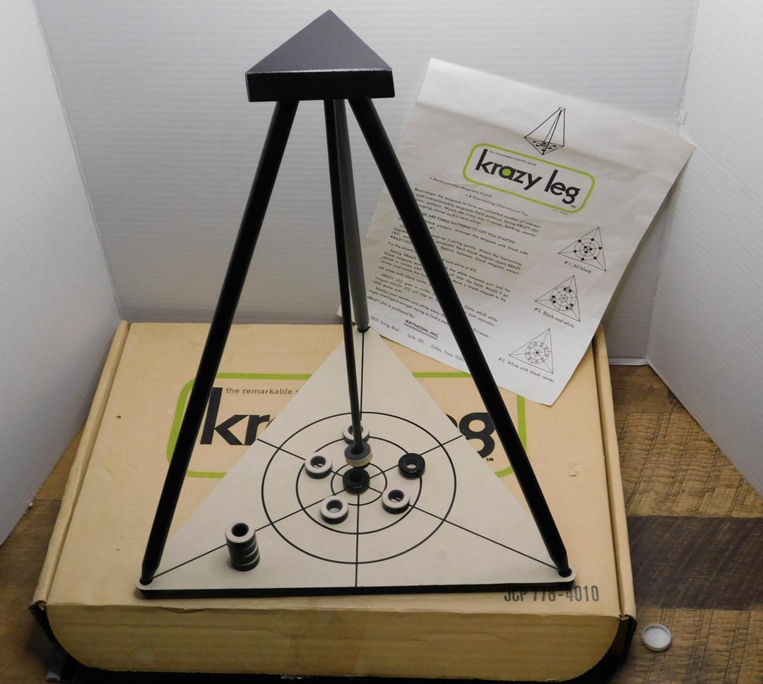 Ratchon 1960s Krazy Leg Game: Scientific Educational Learning Game W/ Magnets ...