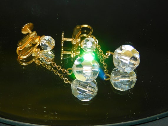 Marvella Crystal & Gold Clip on Earrings ~ Design… - image 4
