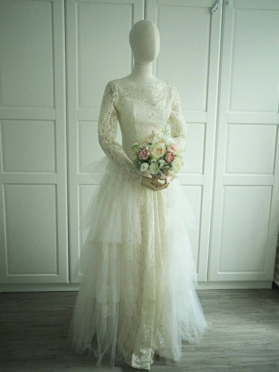 1960s Audrey Hepburn Style Wedding Dress Etsy