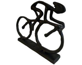 Bicycle Ornament Metal Racing Cyclist Sculpture Modern Art Home decor Cycling Enthusiast Athletes Inspiring Cycling Figurine Outdoor Fitness