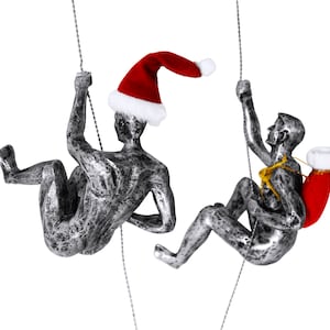 Mini chapéu de Papai Noel para homens escaladores Esculturas de parede Chapéus e bolsas adequados para escaladores