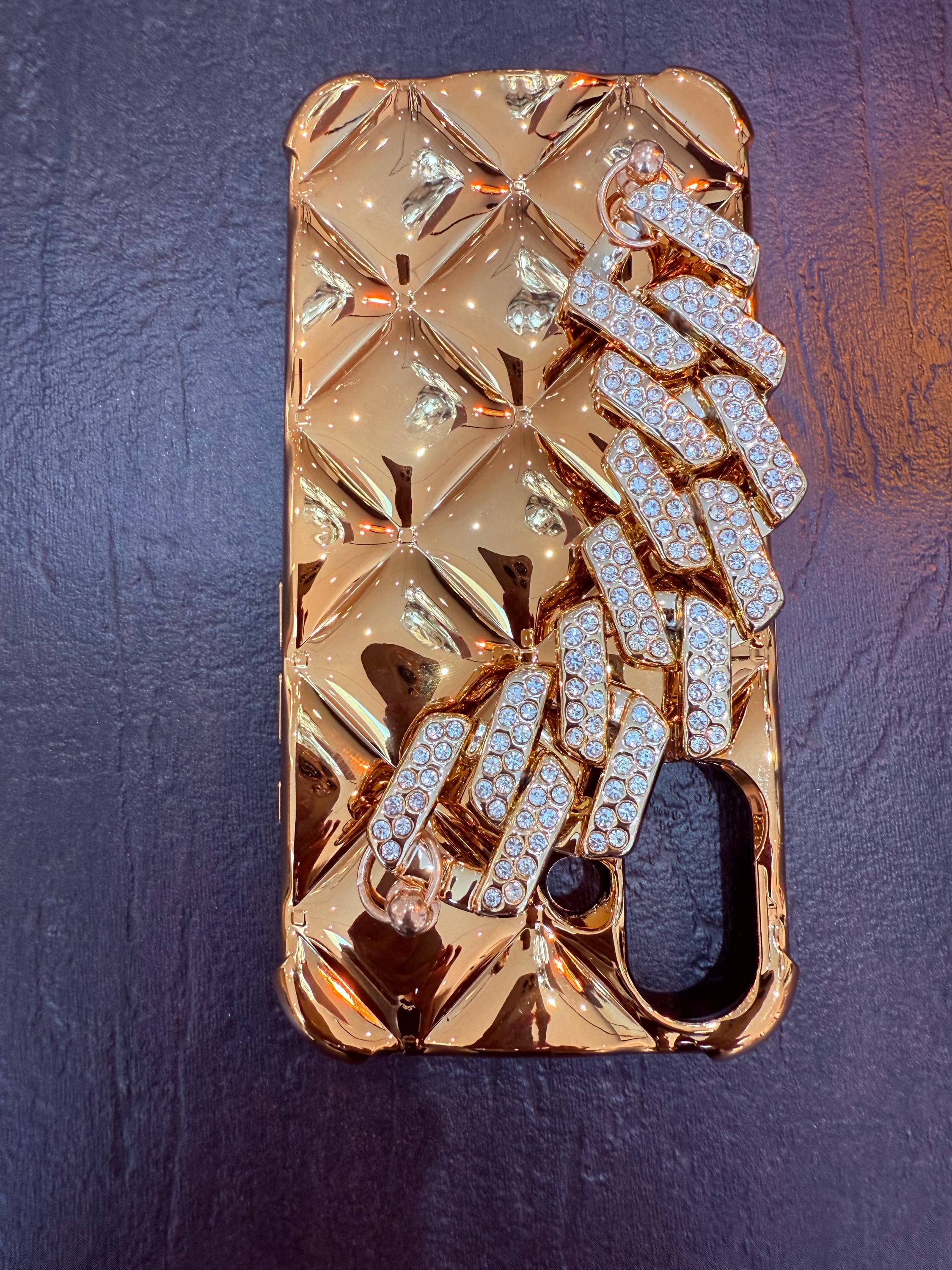Custodia Per Telefono Con Anello Portadita E Specchio – Bling Strass Diamante, Per IPhone E Samsung - Foto 2