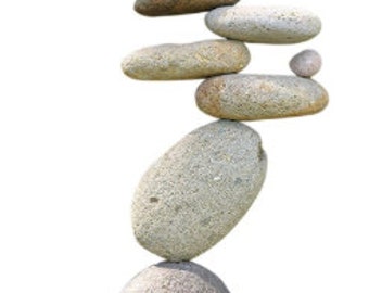 Balancing Cairn Inspired Resin Stone Stack Sculpture for Indoors/Outdoor Gardern Decoration