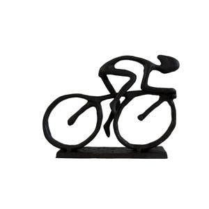 Racing Cyclist Sculpture Moulded Skilfully Using Solid Metal Bicycle Shadow Heirloom Gift Tour De France Cycling Fan